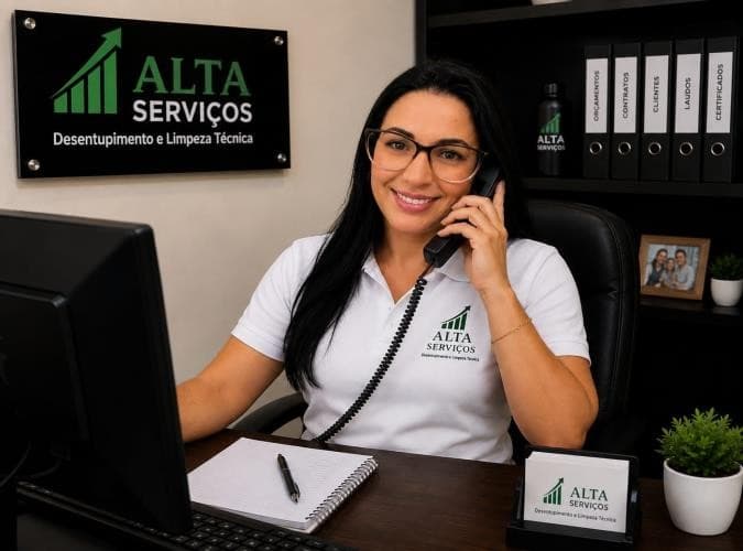 Atendimento na recepção